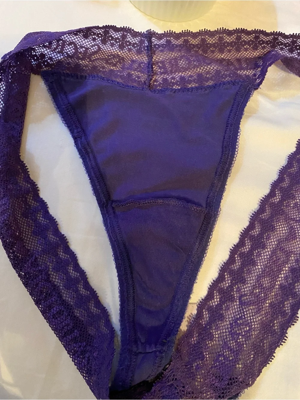 Victoria’s Secret NWT-D VTG ‘13 M Purple LoRise Tanga Thong Cheeky Bikini Panty